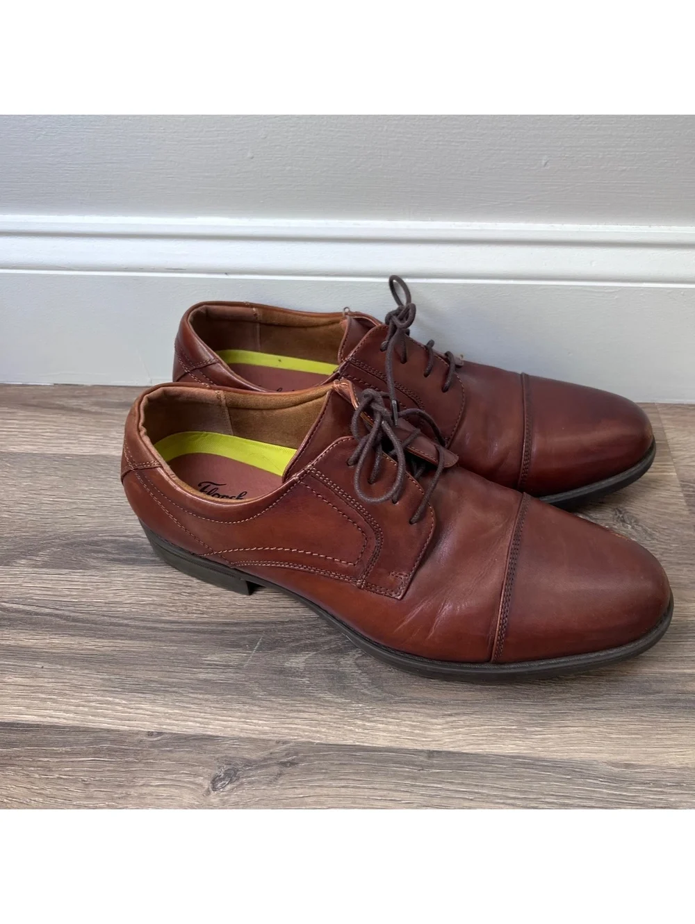 Florsheim Men's Brown Leather Oxford Dress Shoes Size 11D